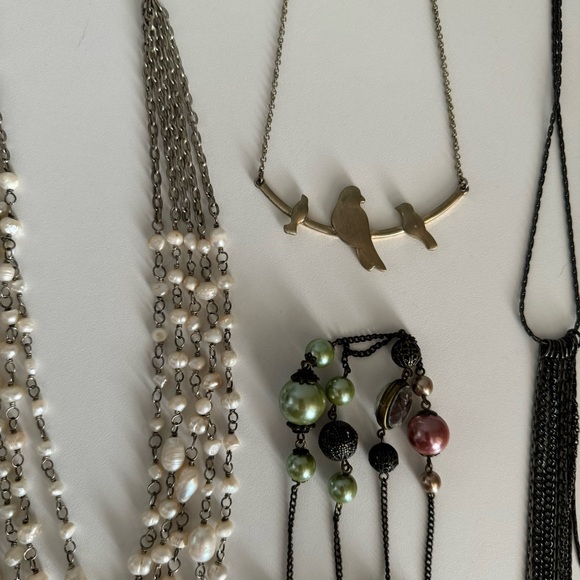 Large Lot of Gossip Girl Y2K Style Necklaces Earrings Brooch Statement Bib Pearl - Picture 4 of 7